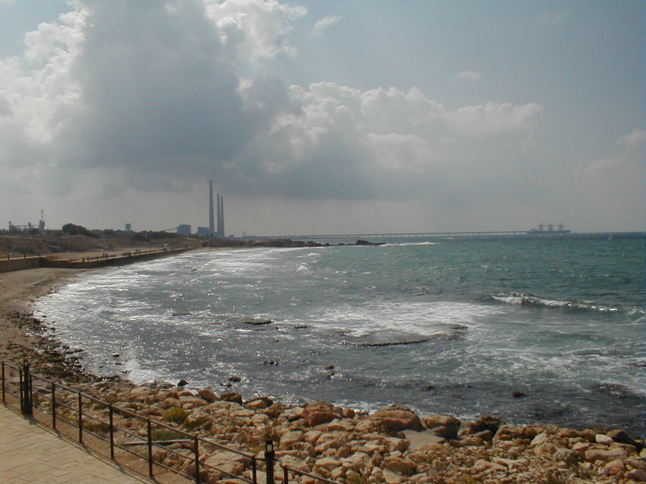 Power plant on beach.JPG