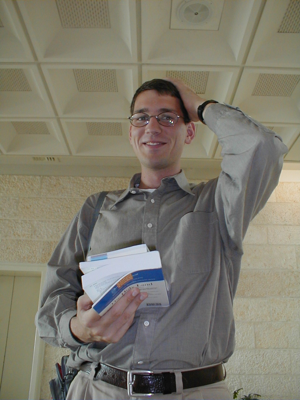 Brad with guidebooks.JPG