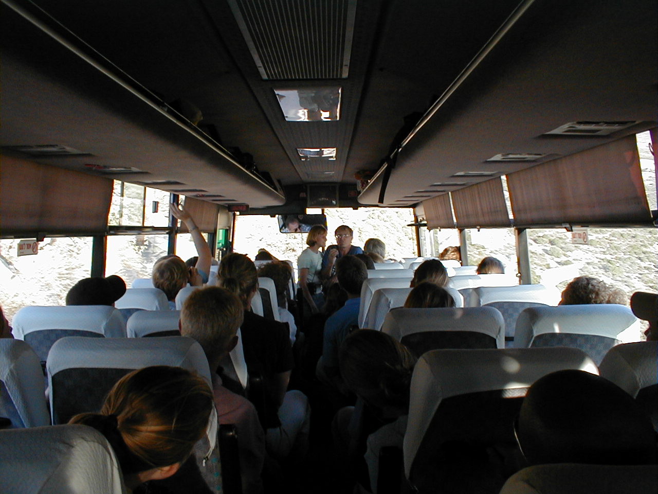 Halversons sing on bus.JPG