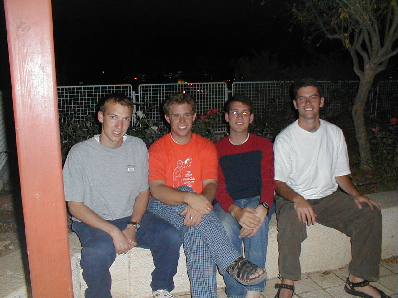 Roommate on balcony.JPG
