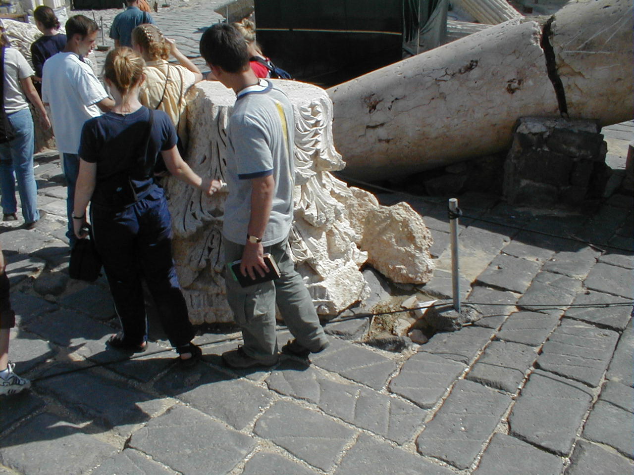 Bet Shean capital in road.JPG
