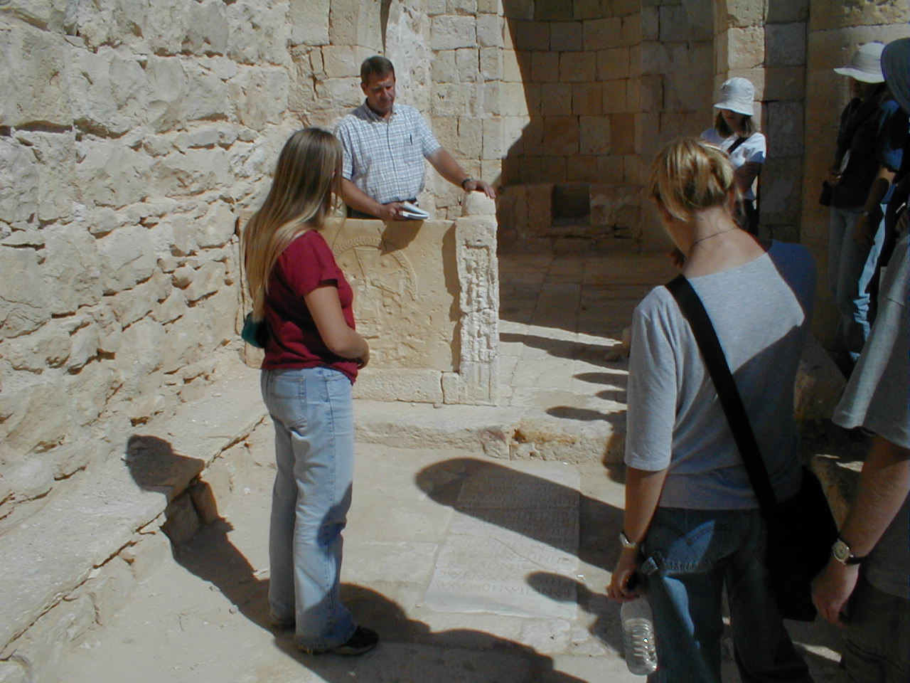 Avdat Satterfield with Greek inscription.JPG