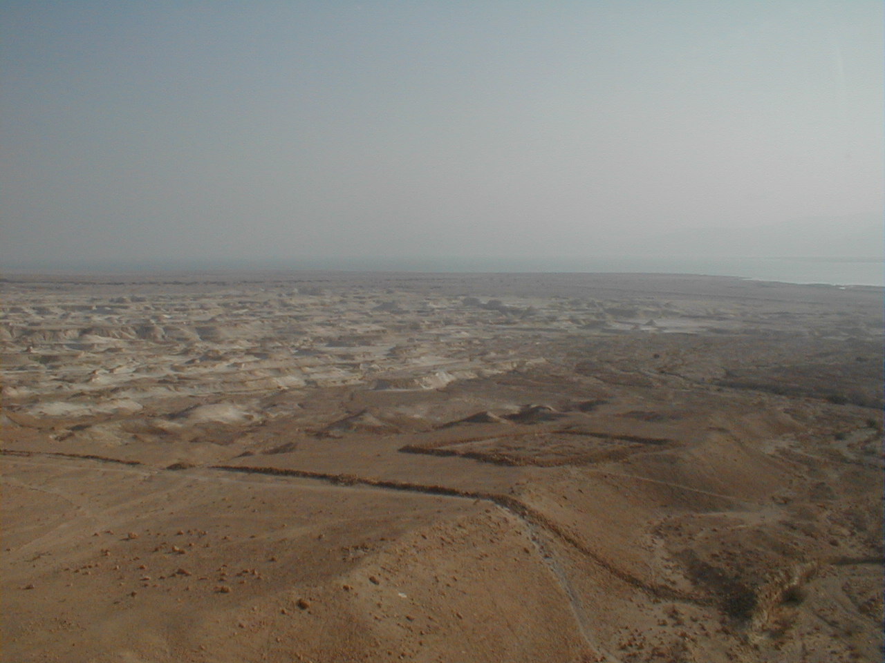 Masada - Roman camp and wall.JPG