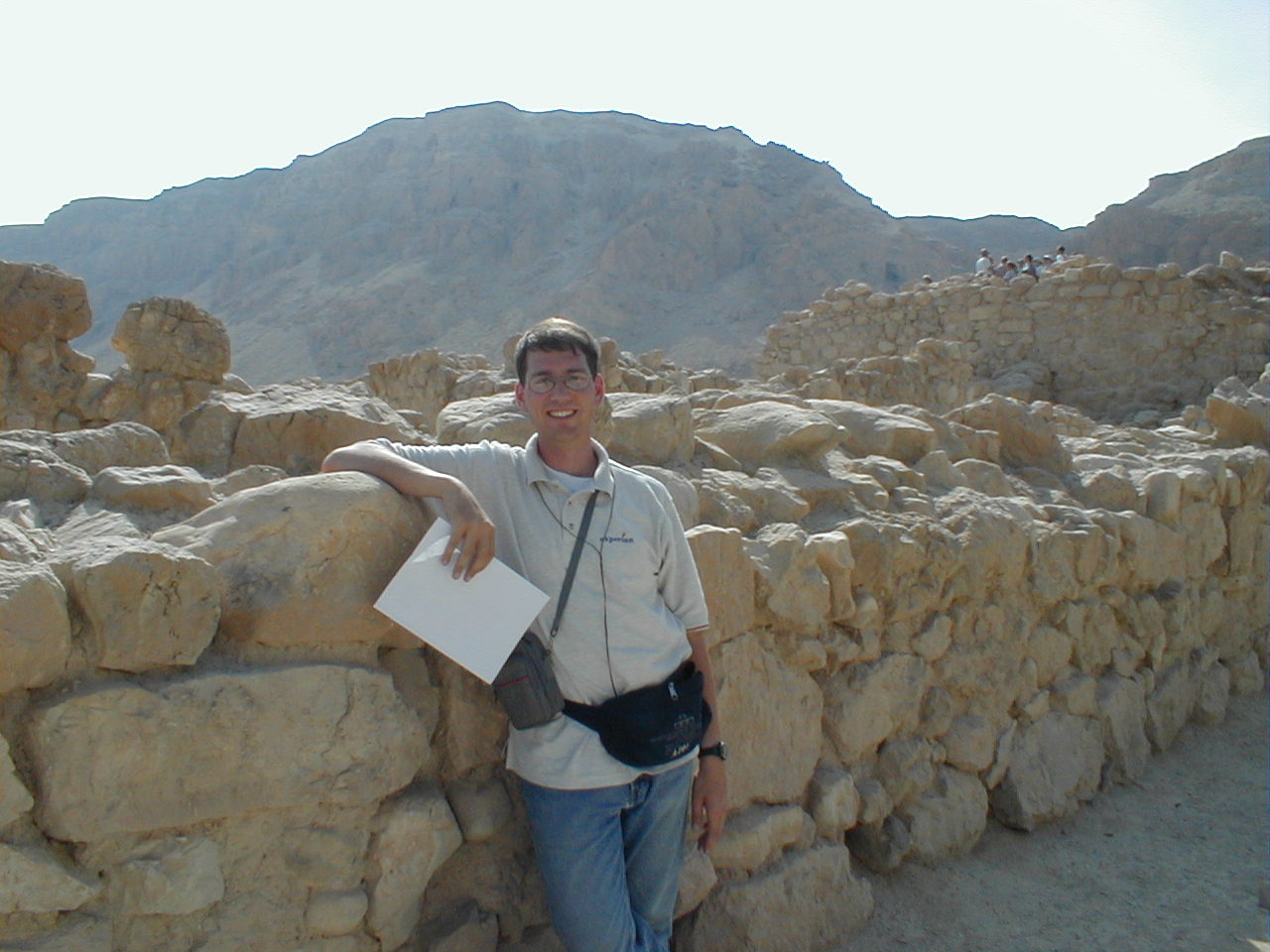 Qumran - Brad by the wall.JPG